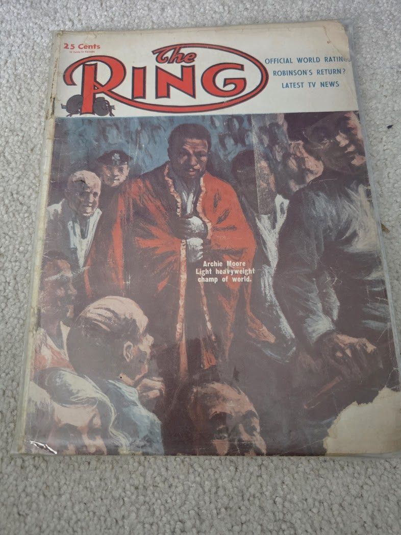 The Ring Magazine Jan 1955 Archie Moore Cover Light Heavy