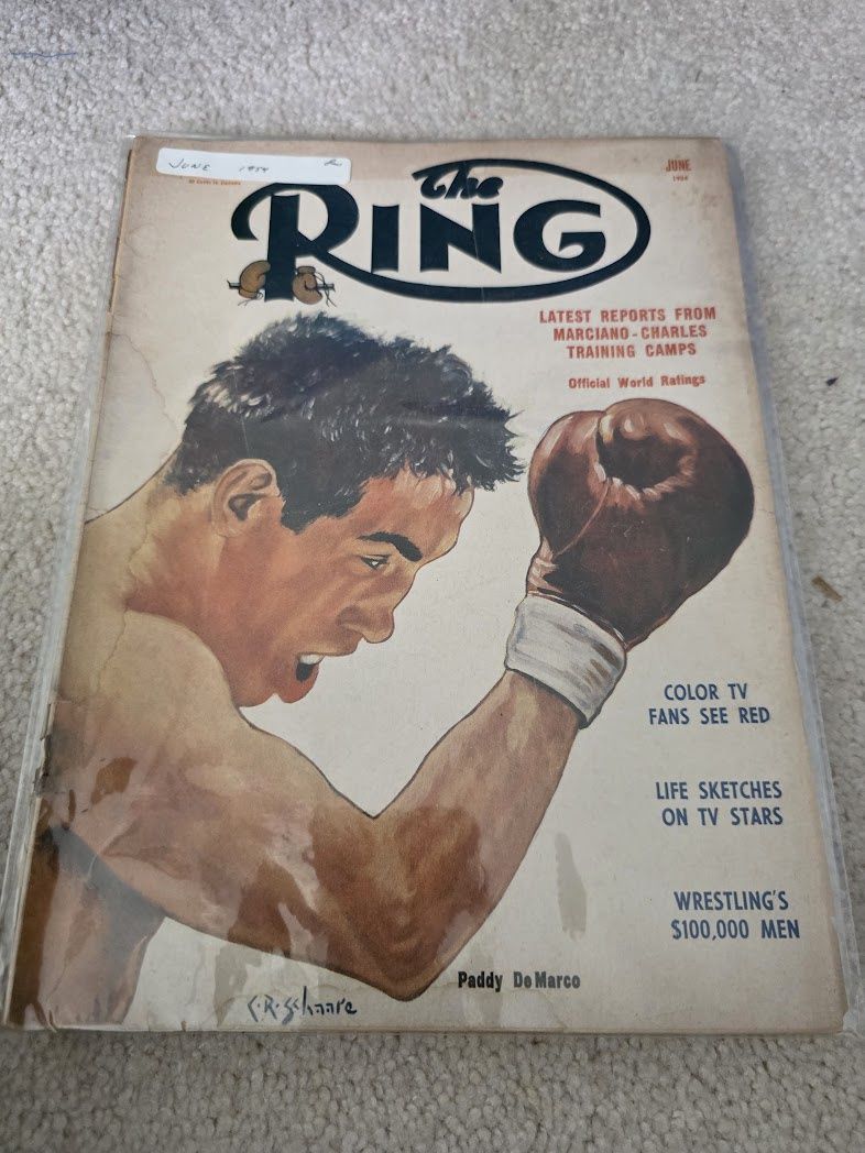 THE RING Vintage Boxing Magazine June 1954 - Paddy DeMarco Rocky Marciano