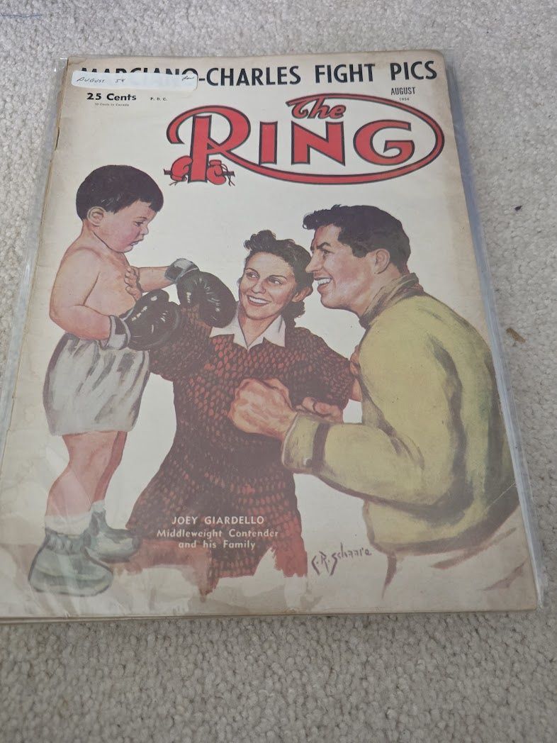 1954 AUGUST THE RING MAGAZINE - JOEY GIARDELLO