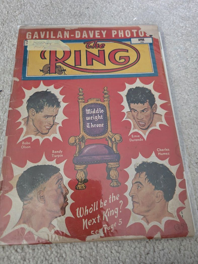 1953 APRIL THE RING MAGAZINE - OLSON HUMEZ TURPIN