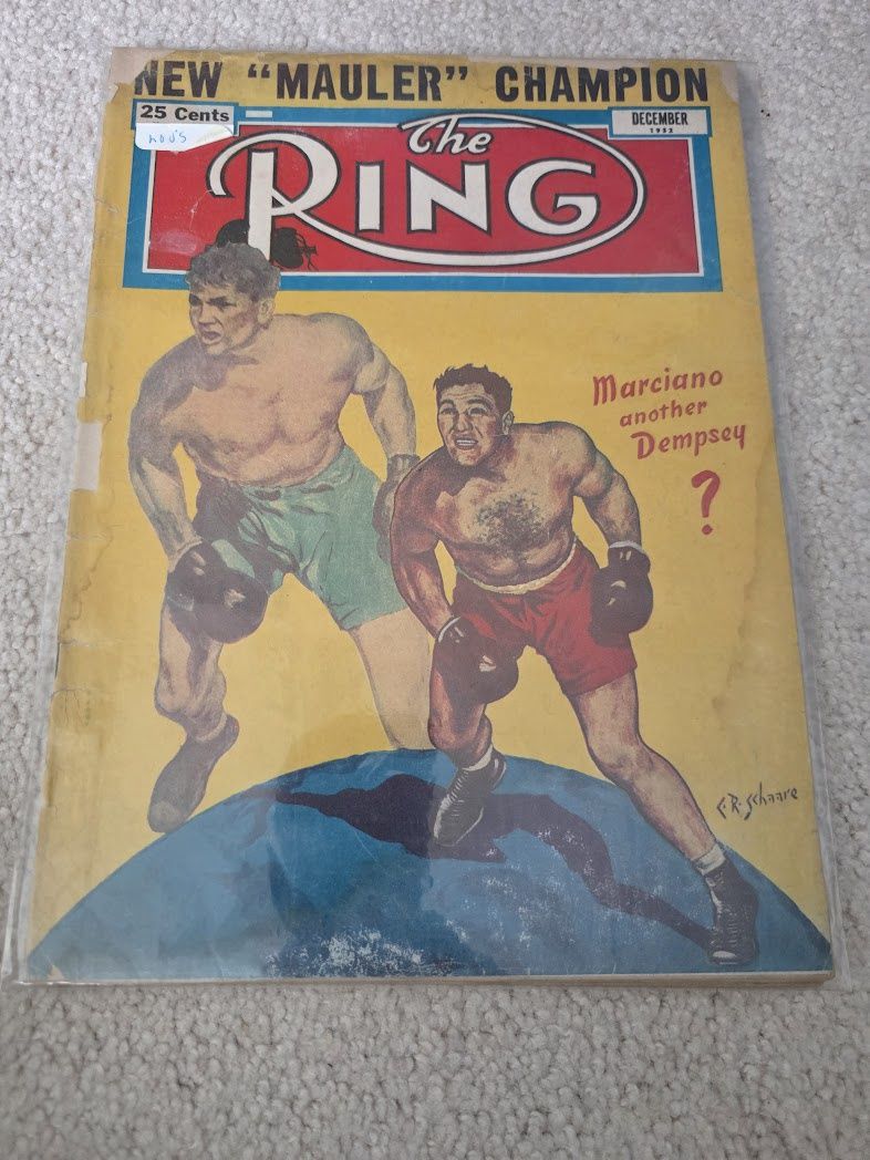 The Ring Magazine Dec 1952 Rocky Marciano Jack Dempsey