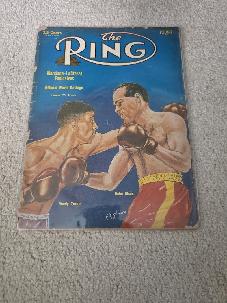 ring magazine DECEMBER 1953 TURPIN OLSON