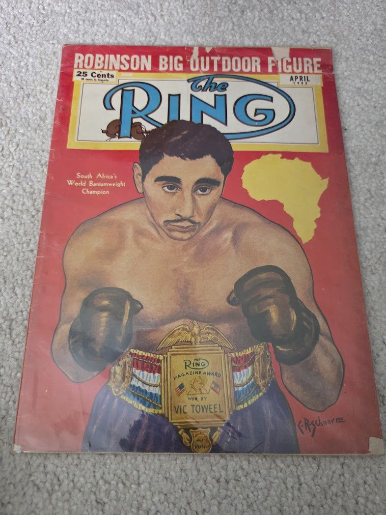 The RING APRIL 1952 Boxing Magazine - S Africa&#39;s Bantamweight Champ