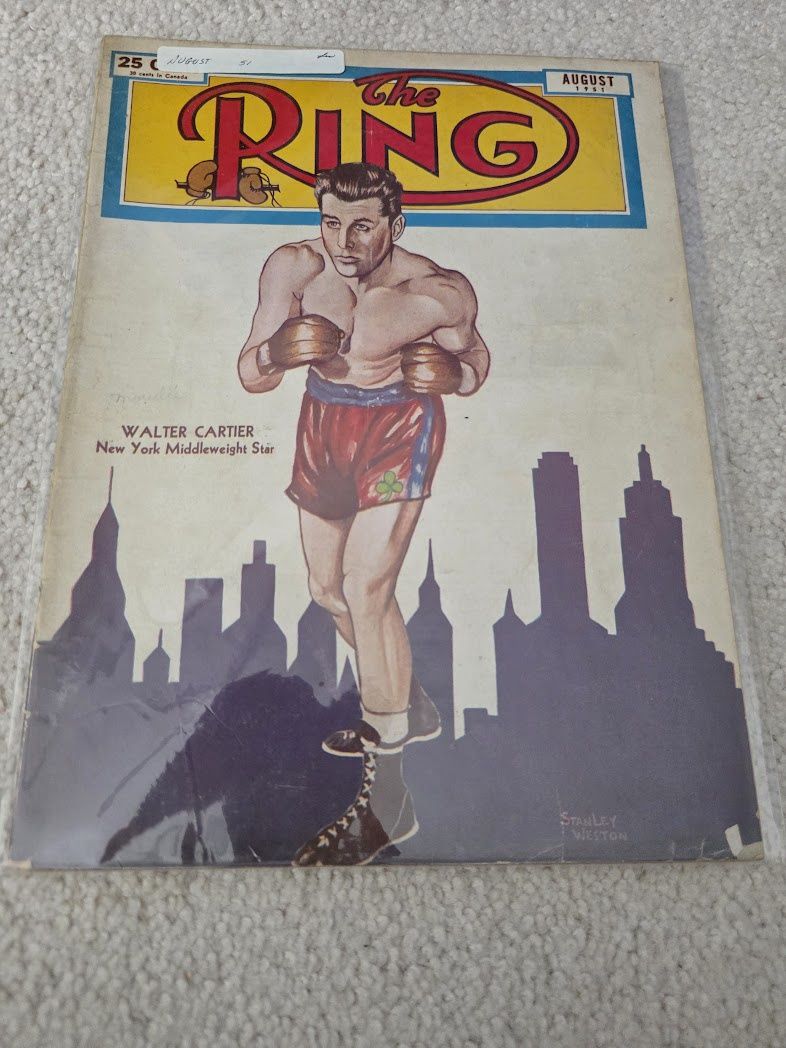 August 1951 The Ring Boxing Magazine Walter Cartier
