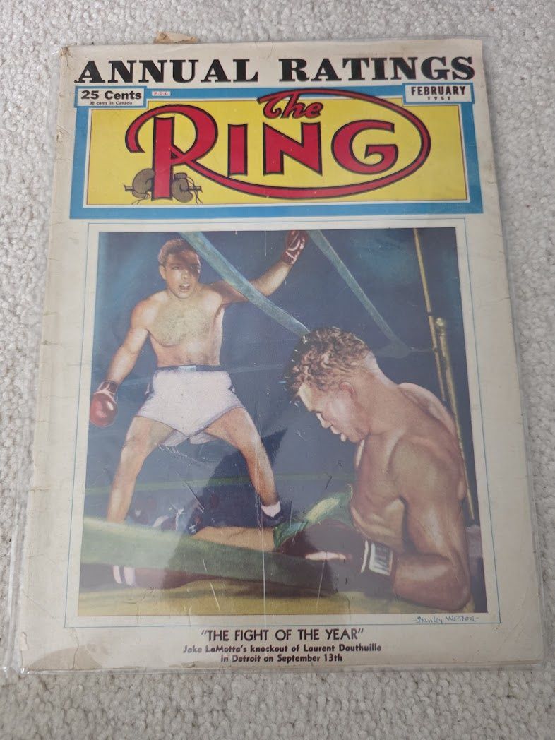 February 1951 The Ring Boxing Magazine – Jake LaMotta
