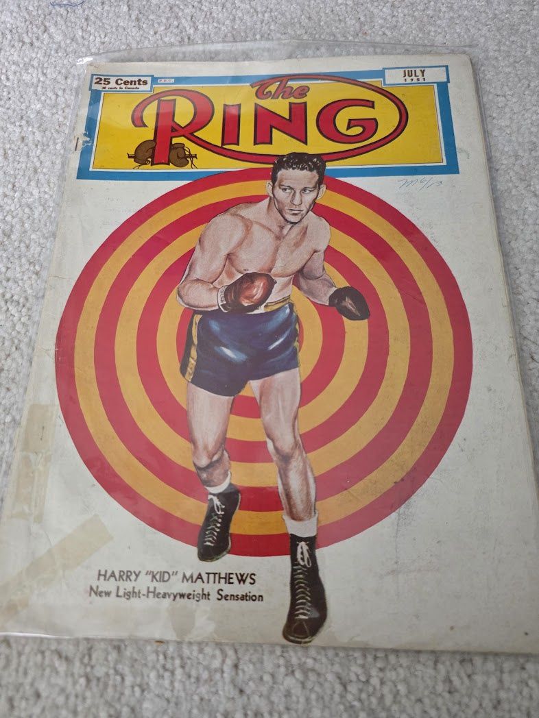 1951 The Ring Magazine July Harry Kid Matthews