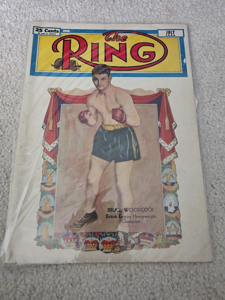 1950 The Ring Magazine July Bruce Woodcock