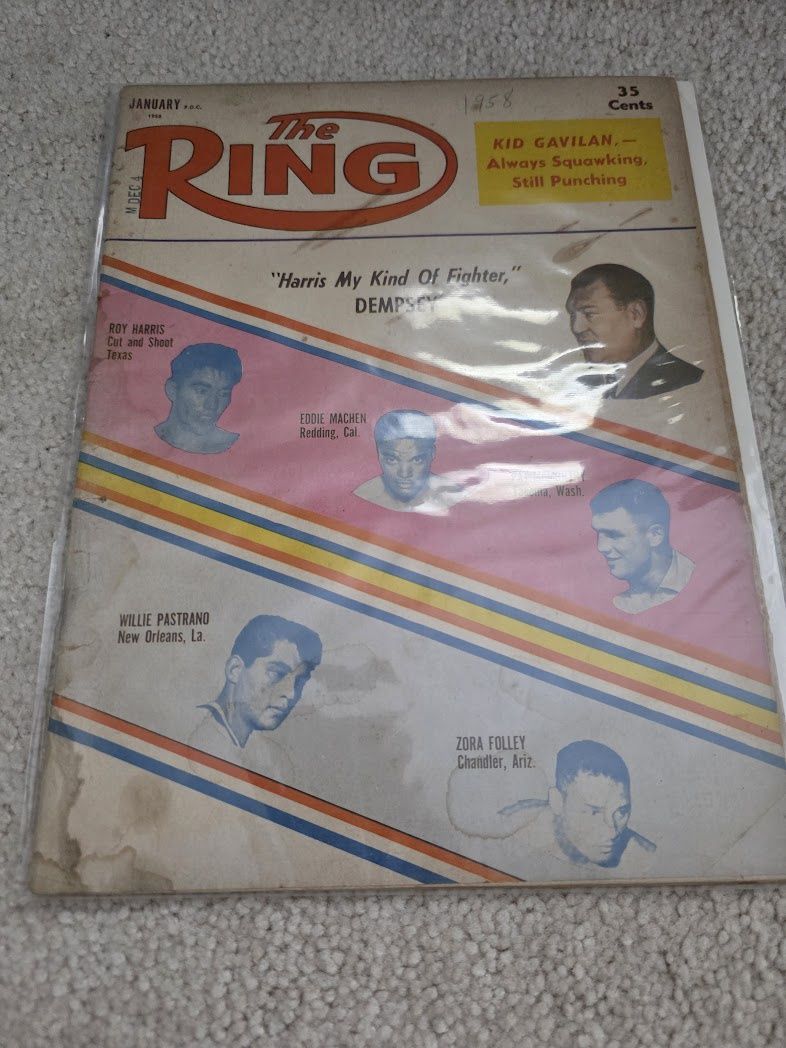 January 1958 The Ring Boxing Magazine Wrestling Jack Dempsey