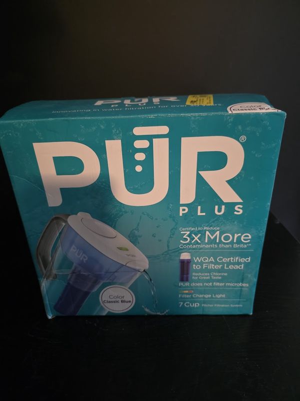 PUR Plus 11 Cup Pitcher Water Filtration System - Color Classic Blue OPEN BOX NEW