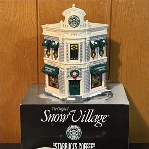 Dept. 56 Snow Village Starbucks Coffee House 1995 #54859