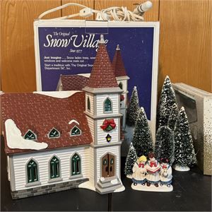 Department Dept 56 The Original Snow Village Shady Oak Church Set #54623