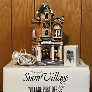 Dept 56 The Original Snow Village 1992 Village Post Office #5422-4  with mail box