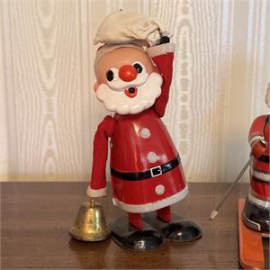 Vintage Santa Claus Tin Litho Wind Up Toy