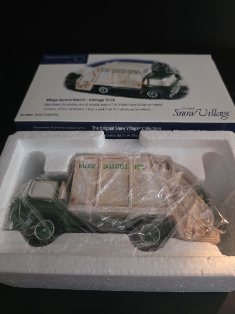 Department 56 Snow Village Service Vehicle Garbage Truck 56.54959