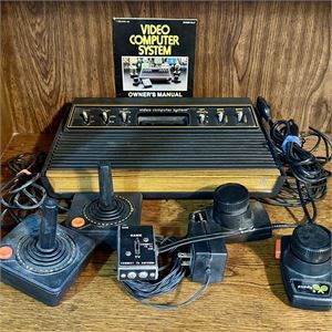 Atari CX-2600 &quot;Heavy Sixer&quot; 6 Switch Gaming Console w/ Remotes &amp; Cables