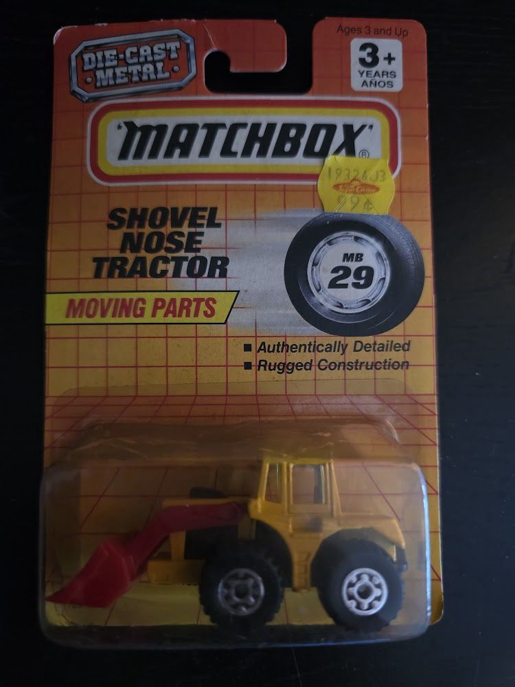Matchbox Shovel Nose Tractor, #29, 1/64 &quot;Get In The Fast Lane&quot;