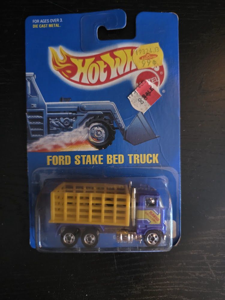 HOT WHEELS BLUE CARD COLLECTOR #99 Ford Stake Bed Truck (Blue)