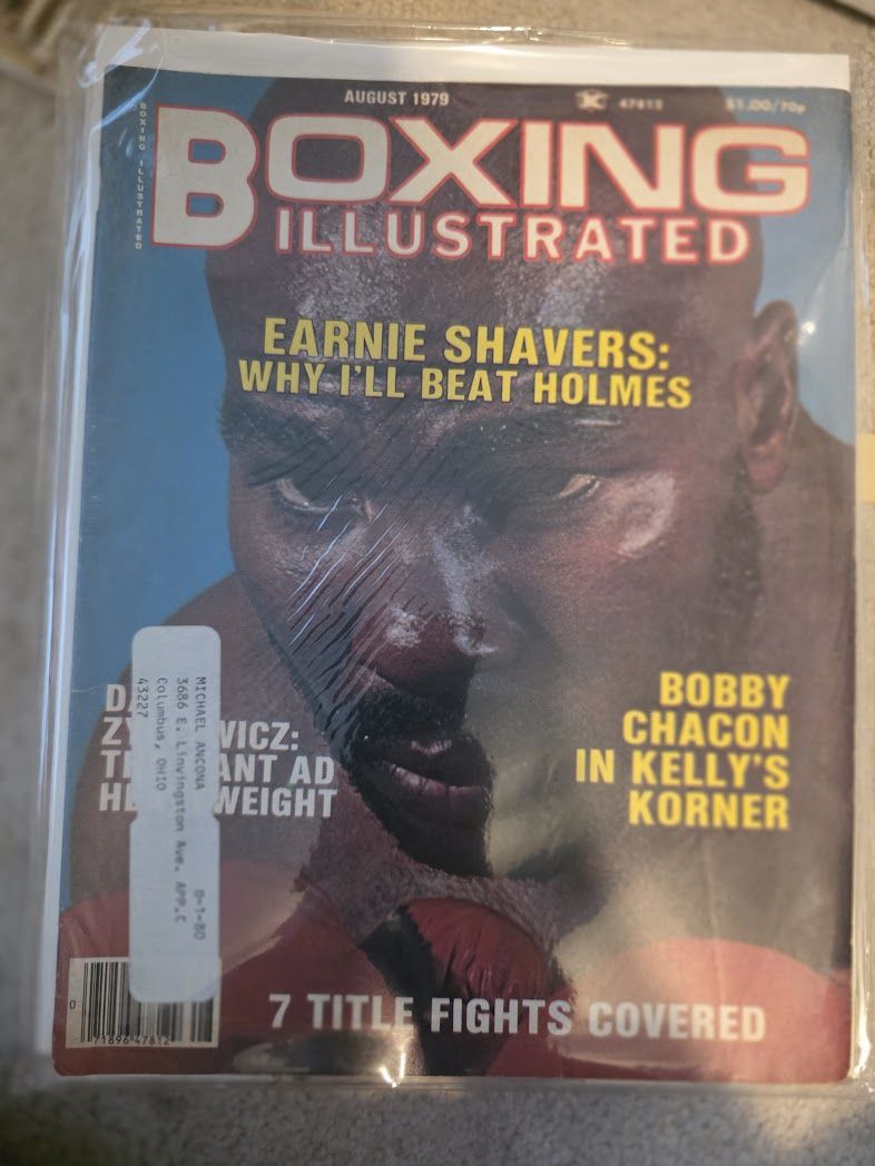 Boxing Illustrated Sport Magazine August 1979 Earnie Shavers Holmes