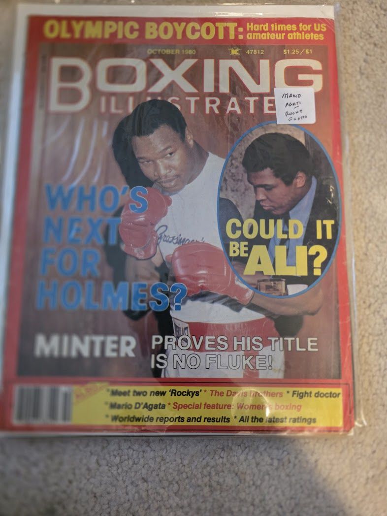 BOXING ILLUSTRATED BOXING MAGAZINE OCTOBER 1980 MUHHAMAD ALI LARRY HOLMES