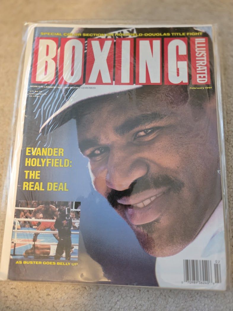 Boxing Illustrated Magazine February 1991 Evander Holyfield Cover