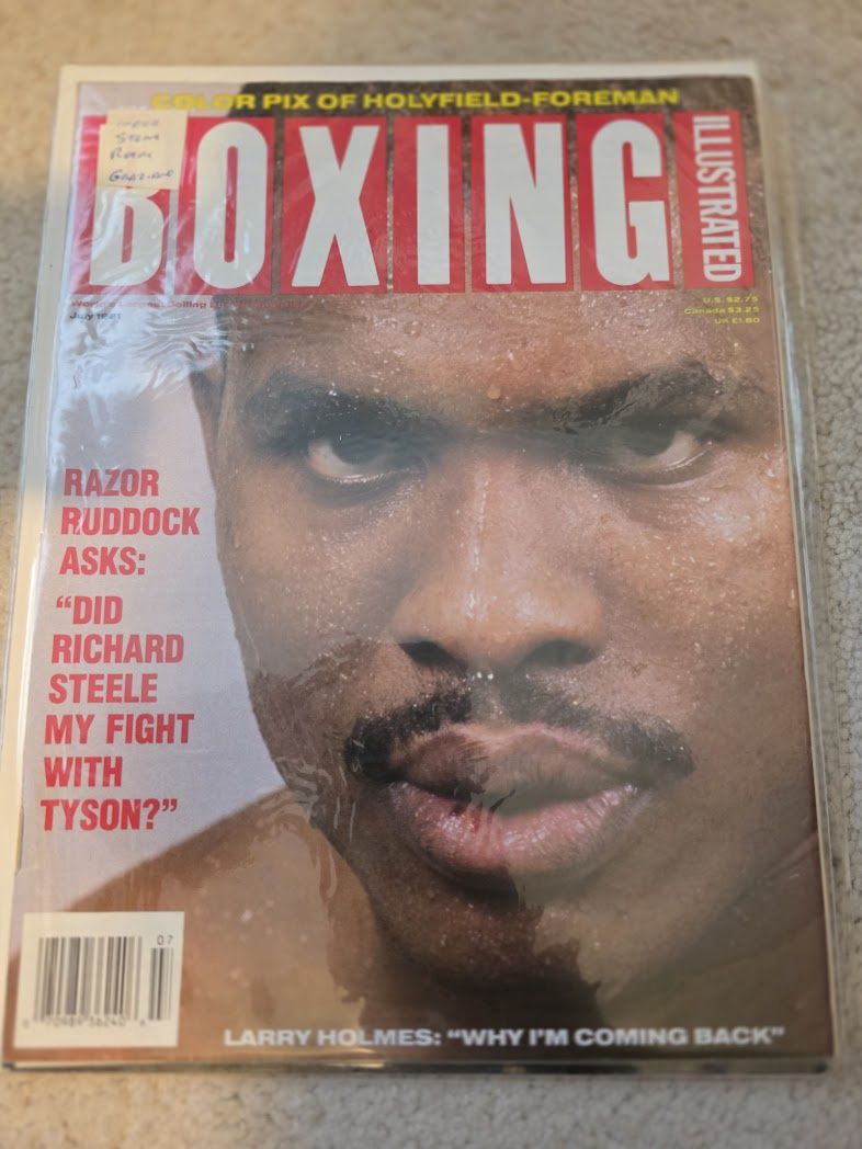 Boxing Illustrated July 1991 Razor Ruddock Magazine