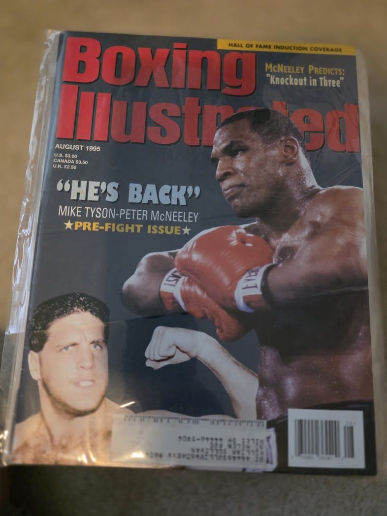 Boxing Illustrated Magazine August 1995 Mike Tyson and Peter McNeeley