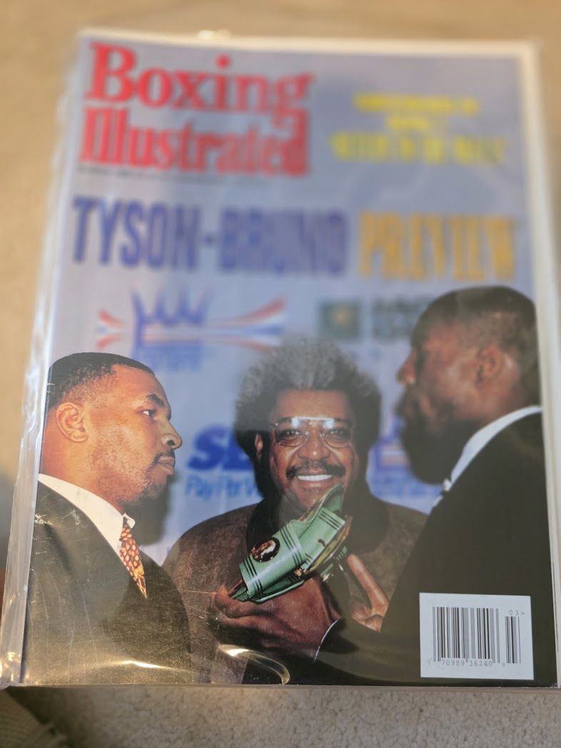 MARCH 1996 BOXING ILLUSTRATED MAGAZINE MIKE TYSON VS BRUNO