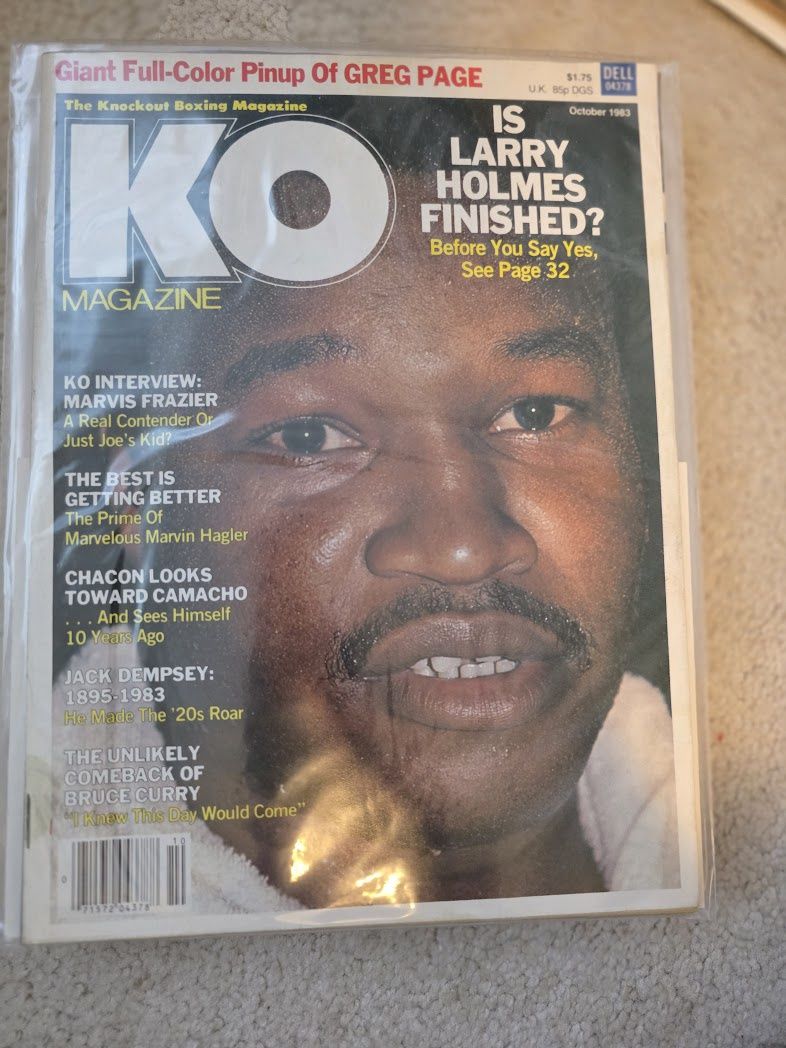 1983 October KO Knockout Boxing Magazine Larry Holmes