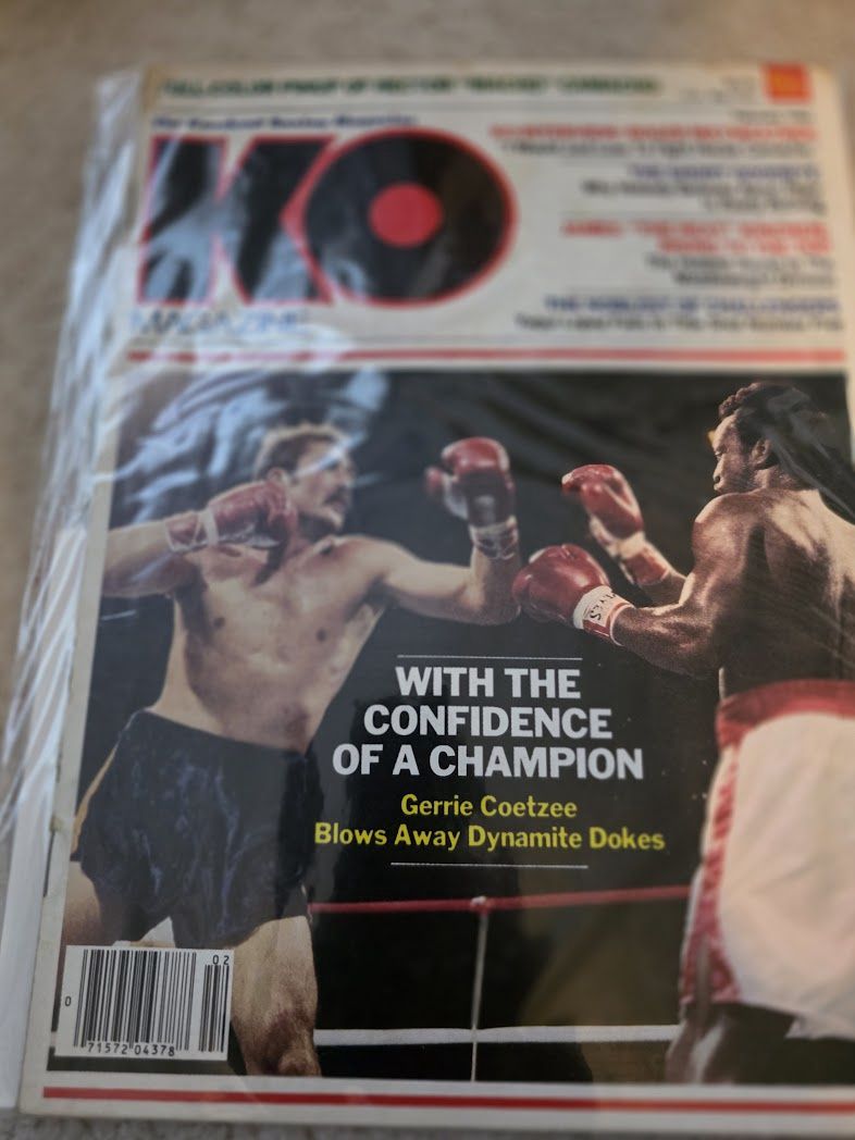 1984 February KO Knockout Boxing Magazine Coetzee Dokes Camacho Roger Mayweather