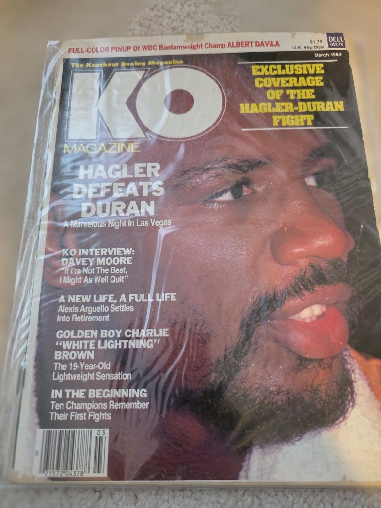 KO Boxing Magazine March 1984 Marvelous Marvin Hagler Cover