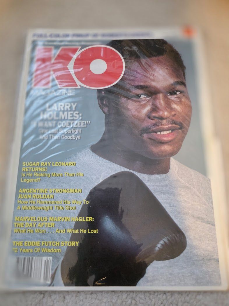 1984 April KO Knockout Boxing Magazine Larry Holmes Sugar Ray Leonard Hagler