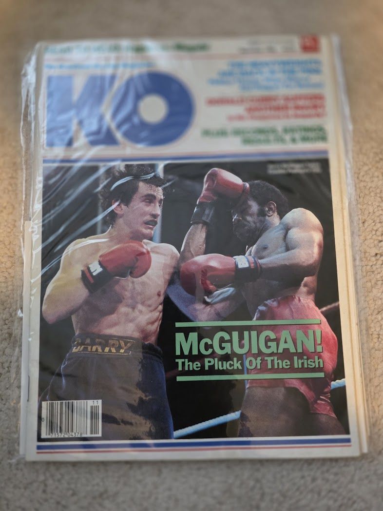 KO Boxing Magazine November 1985 Barry McGuigan Cover