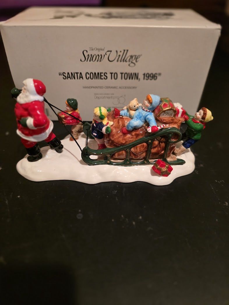 Department 56 Snow Village Santa Comes To Town, 1996