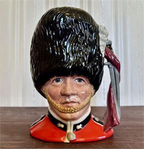 Royal Doulton The Guardsman Large Character Jug D6755 7.5&quot; England