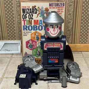 VINTAGE 1969 REMCO &quot;WIZARD OF OZ TIN MAN ROBOT&quot; RARE PLEASE READ