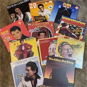Elvis &amp; Jerry Lee Lewis Vinyl Records Lot w/ 6 Sealed