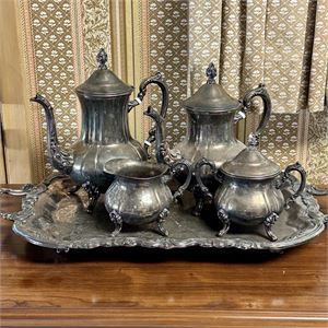 Towle Heavy Silver-Plate Tea and Coffee Service 5 PIECE SET