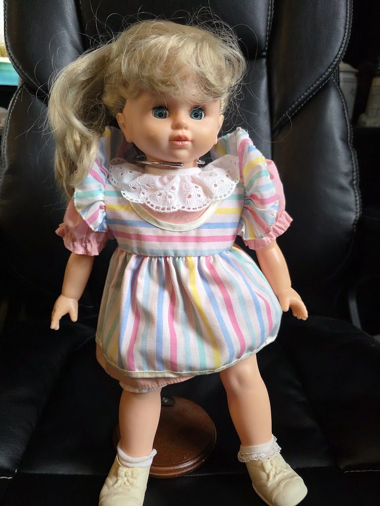 PLAYWELL DOLL WITH CHADWICK MILLER STAND