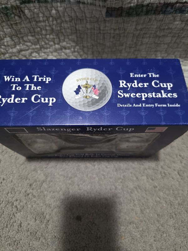 Slazenger 2001 Ryder Cup Limited Edition Set Belfry Hat Cap &amp; 6 Golf Balls New