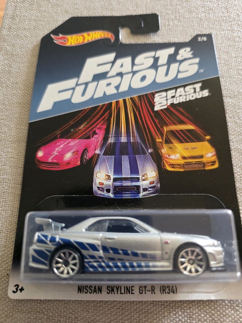 2017 HOT WHEELS FAST &amp; FURIOUS 2 FAST 2 FURIOUS NISSAN SKYLINE GT-R (R34) #2/8