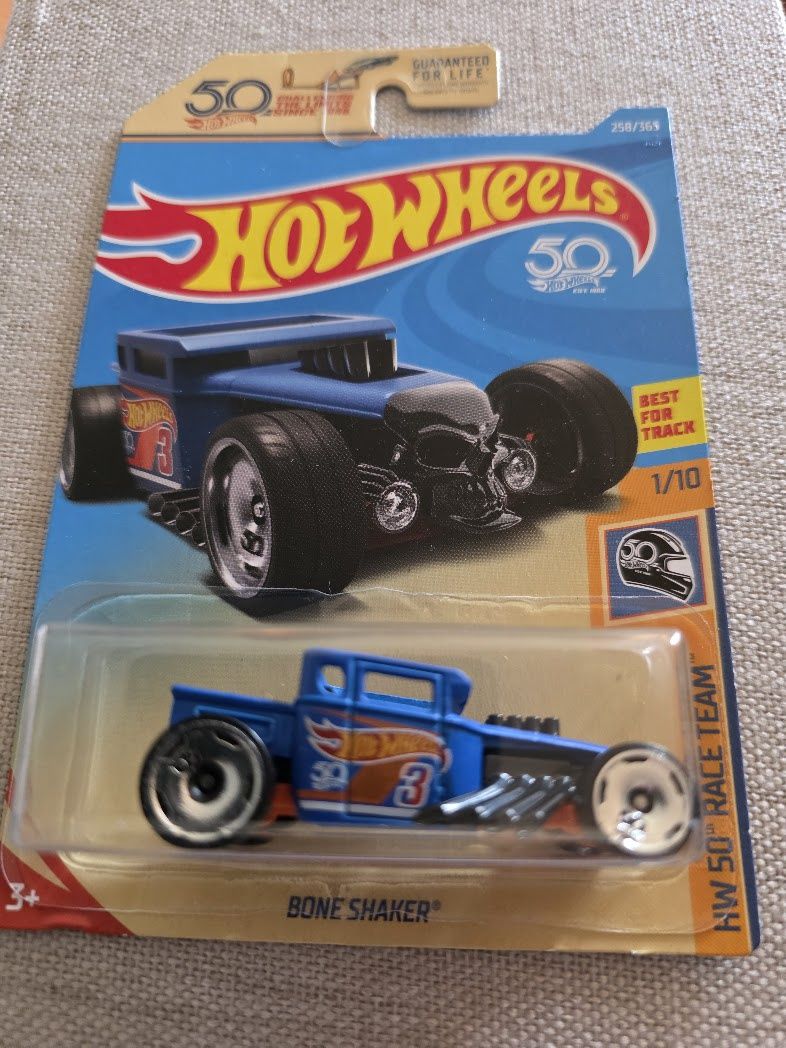 HOT WHEELS HW 50TH RACE TEAM BONE SHAKER BLUE