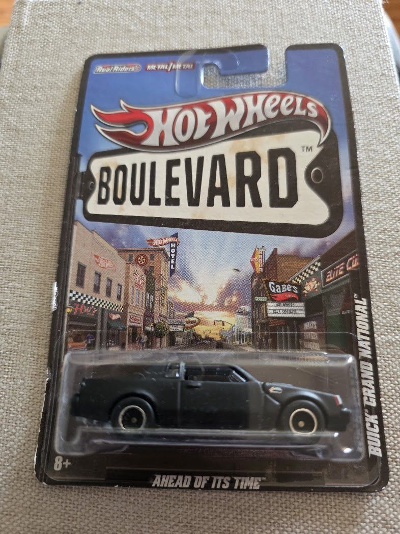 Hot Wheels Boulevard Ahead of Its Time Real Riders Buick Grand National Black