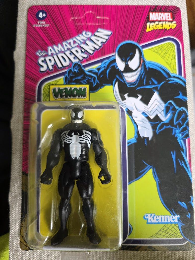 Rare Marvel Legends Retro Collection Amazing Spiderman Venom Figure Toy Kenner