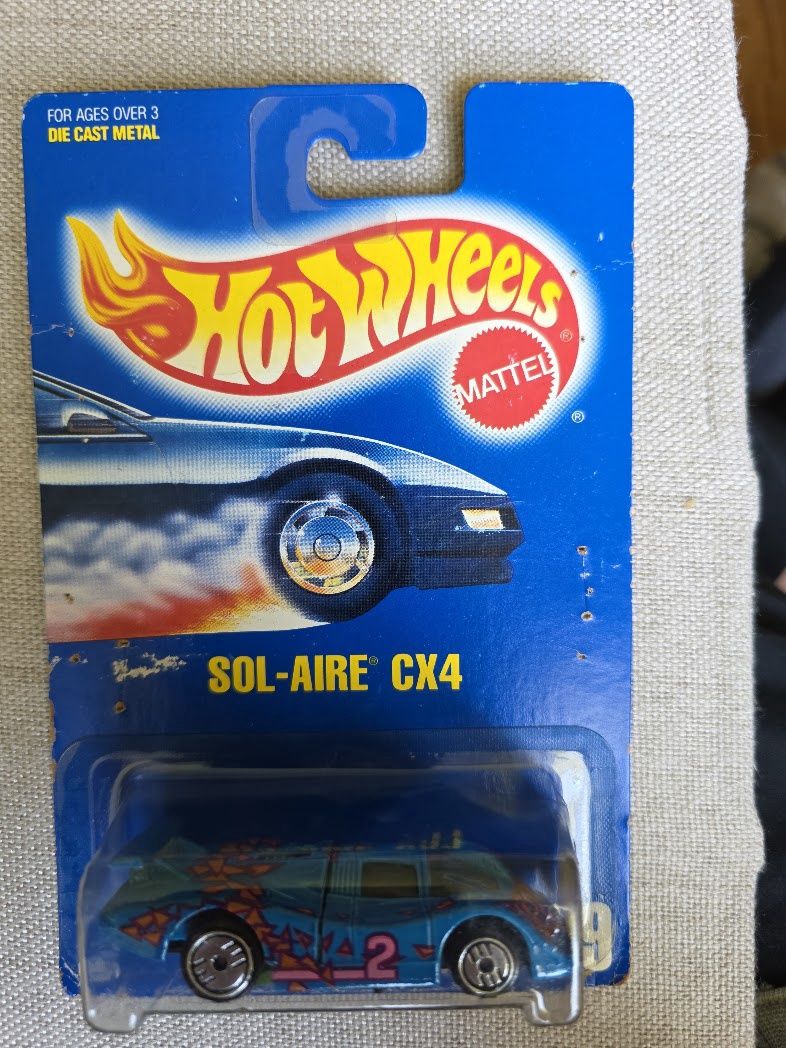 Hot Wheels Sol-Aire CX4 Blue Hot Ones 1991 Mainline #169
