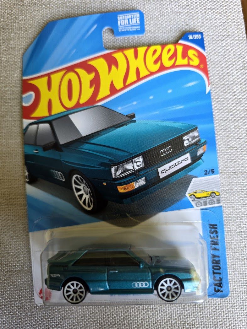 Hot Wheels 97’ Audi Quattro Factory Fresh Green Super Treasure Hunt