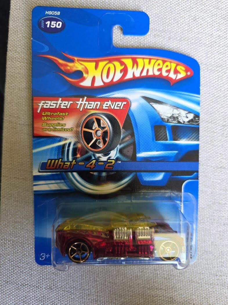 HW HOT WHEELS 2006 #150 WHAT-4-2 HOTWHEELS RED/YELLOW RACE TRACK READY