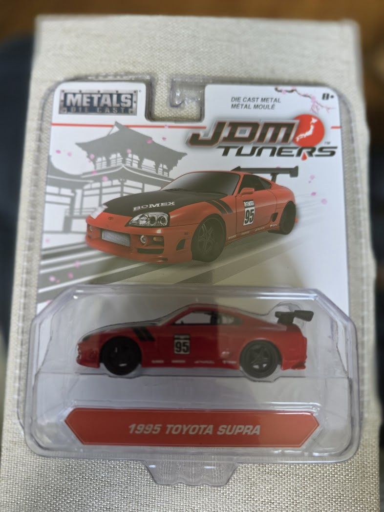 Jada Toys Metals JDM Tuners Series Diecast Cars 1995 toyota supra red