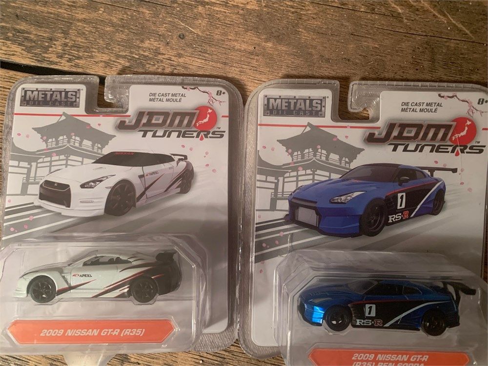 Lot Of 2 JADA JDM TUNERS SERIES 2002 NISSAN SKYLINE GT-R &amp; Mitsubishi Lancer Evo