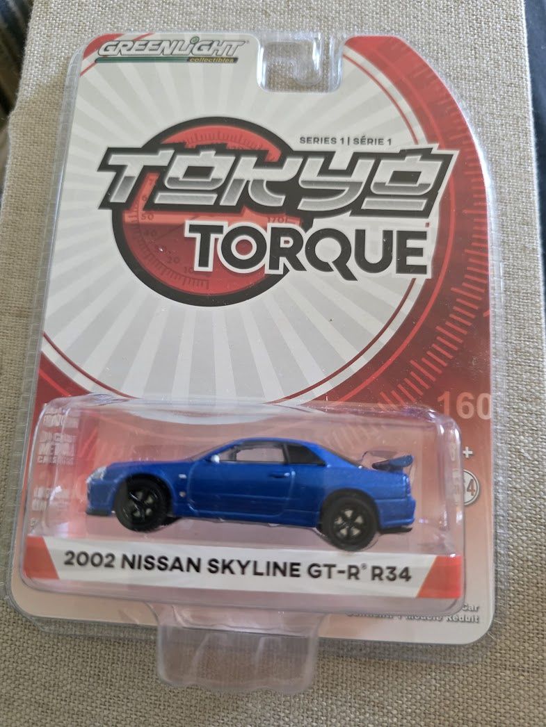 GREENLIGHT TOKYO TORQUE 2002 NISSAN SKYLINE GT-R R34 1/64 DIECAST