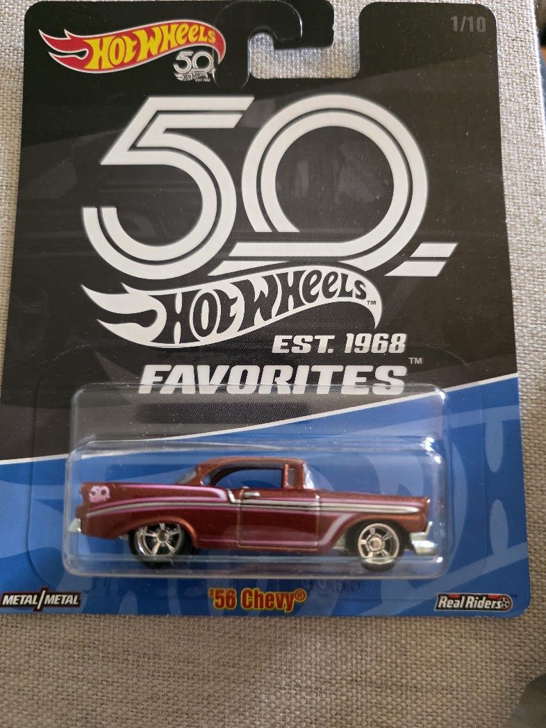 2018 Hot Wheels 50th Anniversary Favorites Real Riders ‘56 Chevy Bel Air